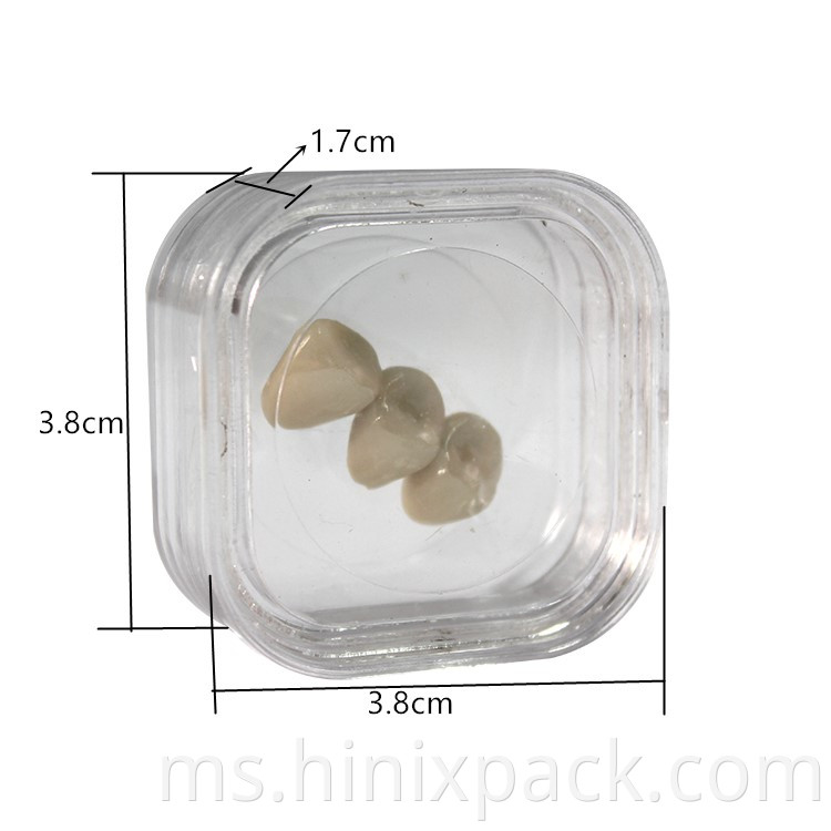 1.5 Inch Plastic Membrane Dental Crown Box Jewelry Box